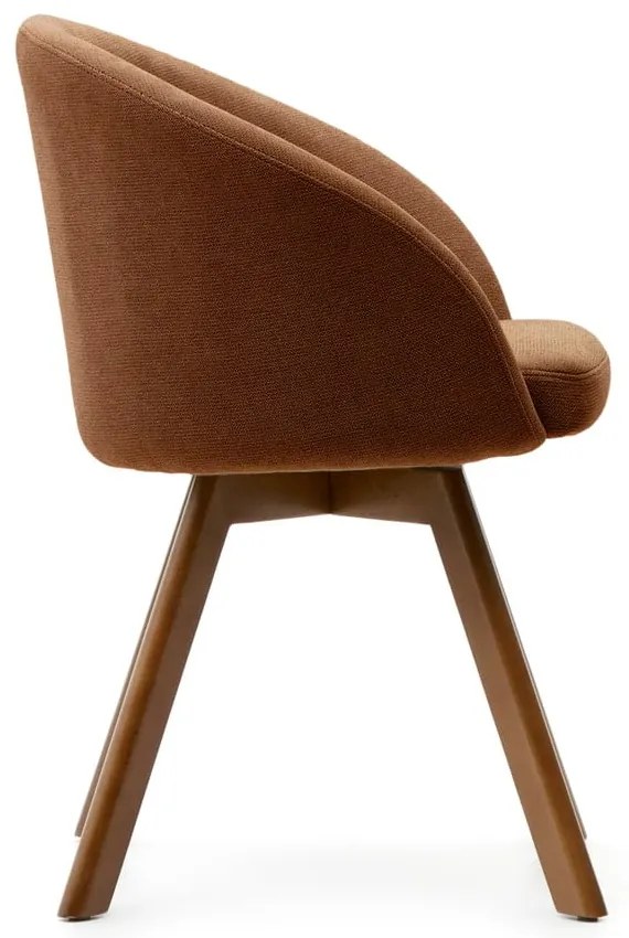 Hnedé čalúnené jedálenské kreslo Marvin – Kave Home