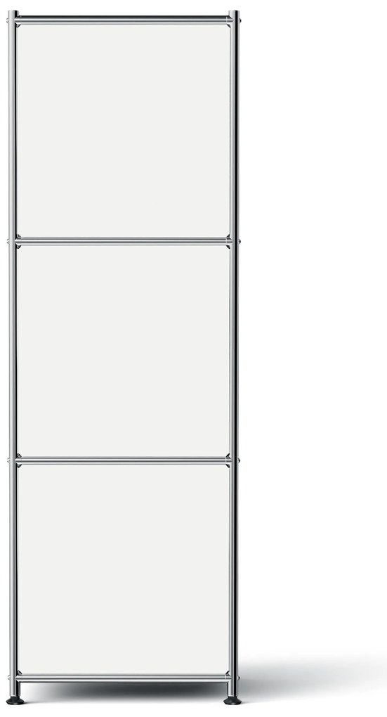 Kovová komoda »CN3 Slim Line« s 2 výklopnými priečinkami, biela