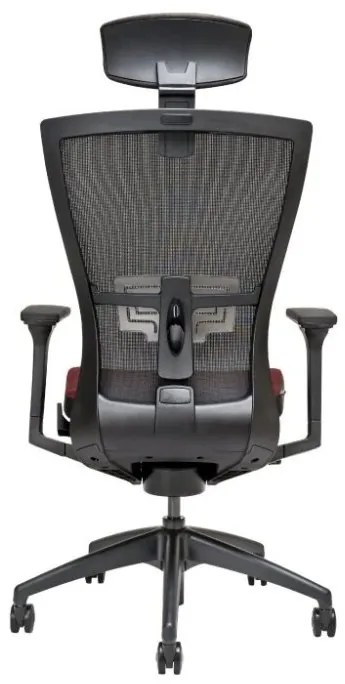 Kancelárska ergonomická stolička MERENS — látka, čierna / viac farieb Červená