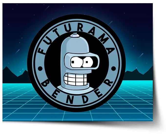 Sablio Plagát Futurama Bender Štvrtá dimenzia - 90x60 cm