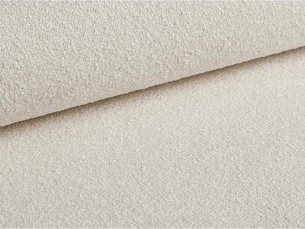 Slonovinová čalúnená dvojlôžková posteľ s úložným priestorom s roštom 180x200 cm Eric – Micadoni