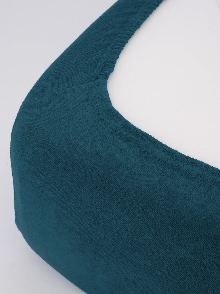 Froté plachta 90 × 200 cm - petrolejová