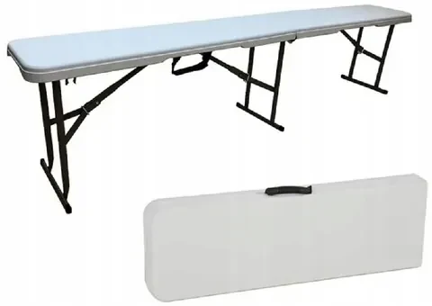 JAKS Skladacia lavica 180 cm biela