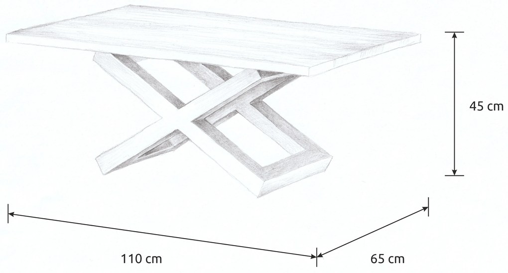 Wooded Konferenčný stolík Granby z masívu DUB 110x65x45cm