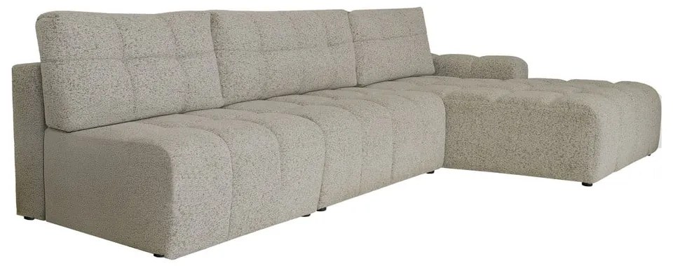 Svetlohnedá rozkladacia modulárna rohová pohovka s úložným priestorom (pravý roh) Lulu – Miuform