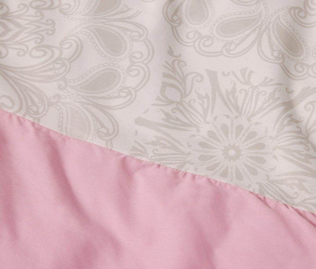 Posteľná bielizeň renforcé, mandala, ružová, štandardná veľkosť