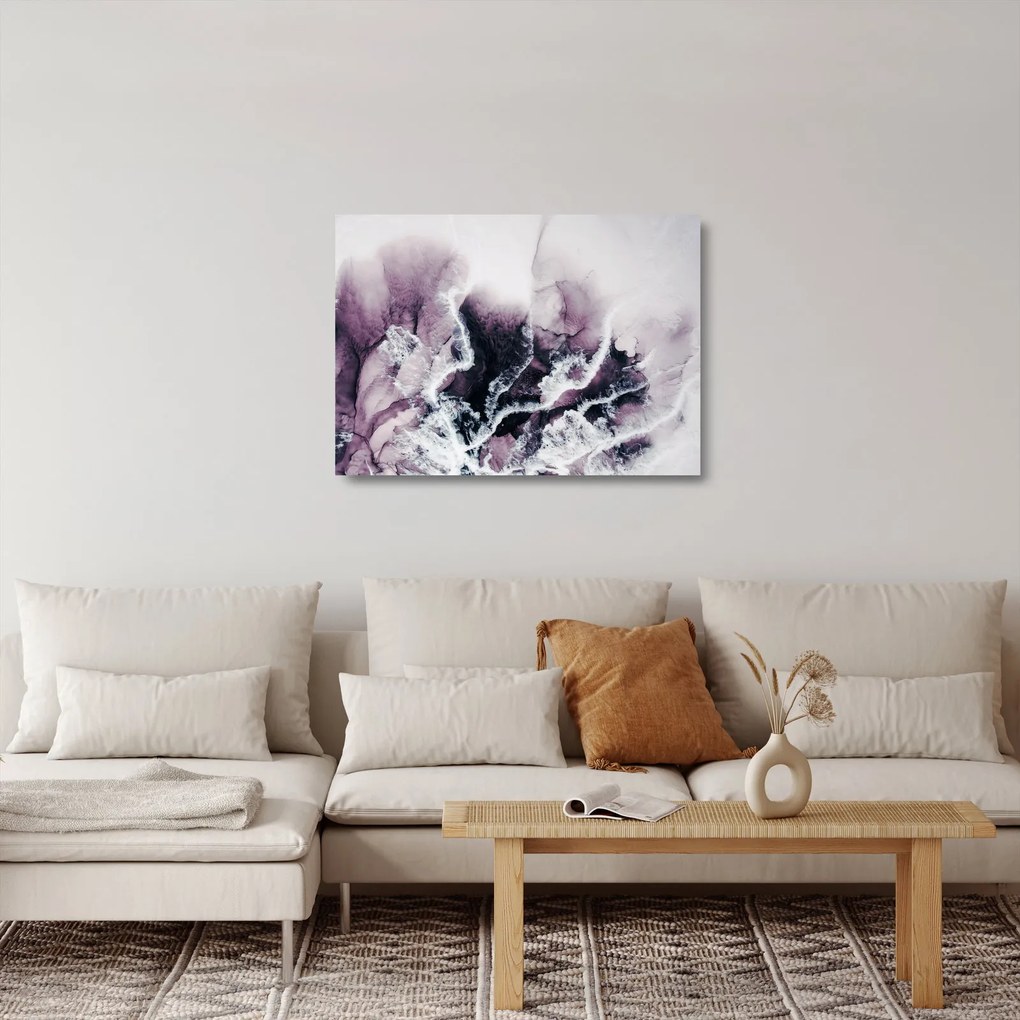 Sklenený obraz - Fialový mramor N⁰2 (70x50 cm)