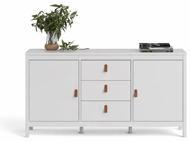 Tvilum Biely príborník SALOMO s 3 zásuvkami