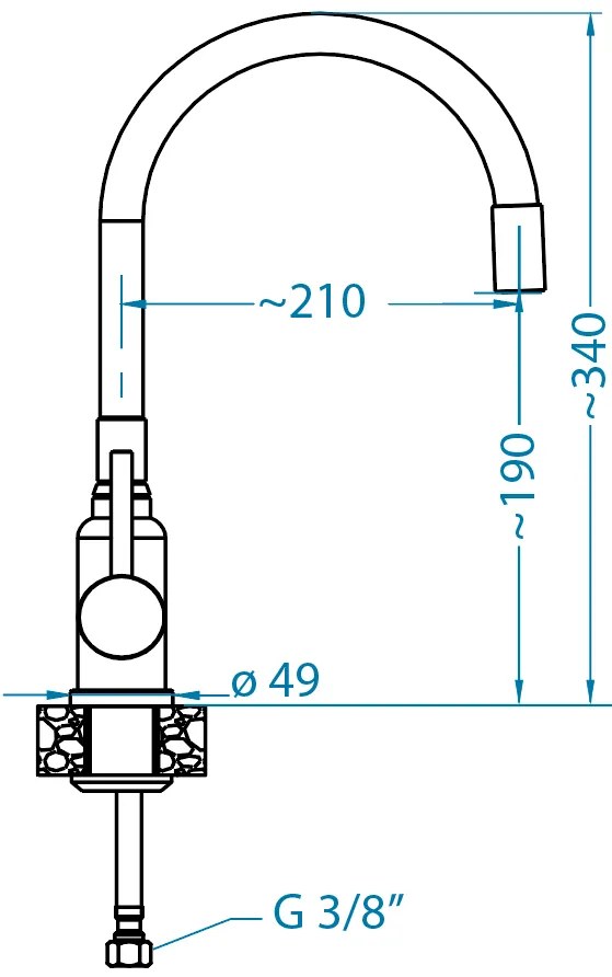 SET ALVEUS ATROX 30/91 BLACK ADDITION jednoduchý sifon + BATERIE MINTAS BLACK MATT
