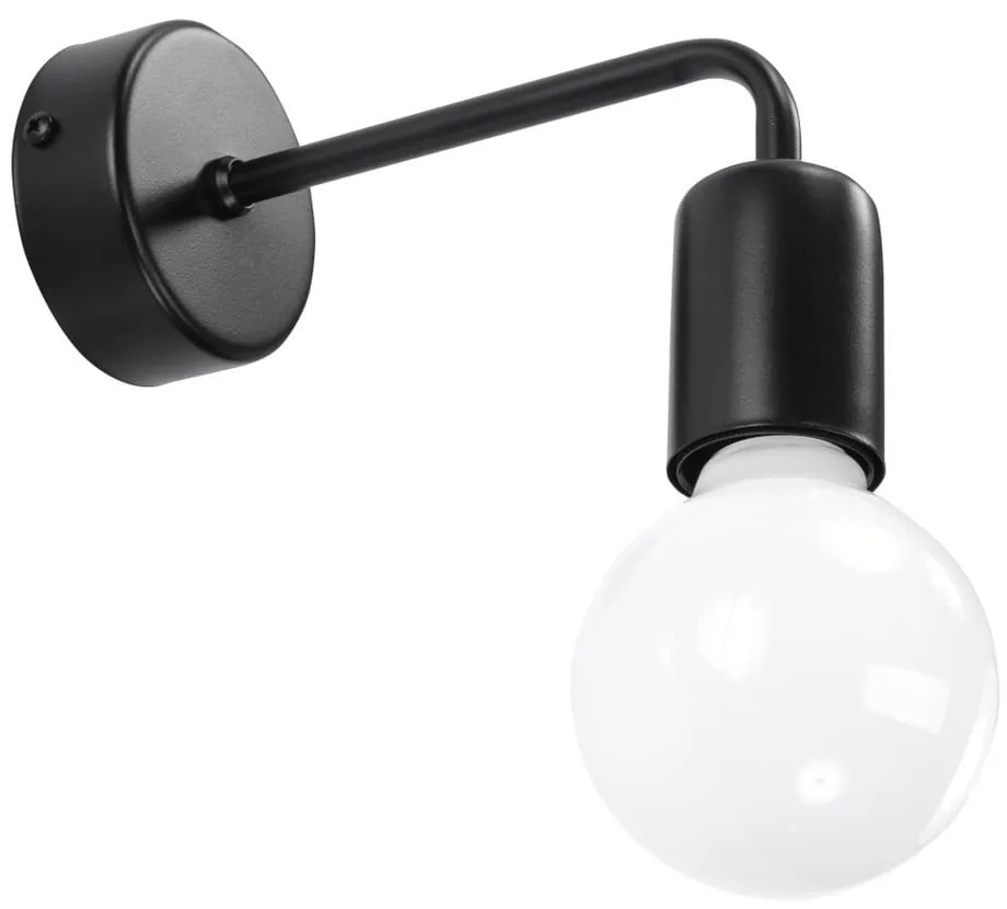 Čierne nástenné svietidlo Nice Lamps Donato