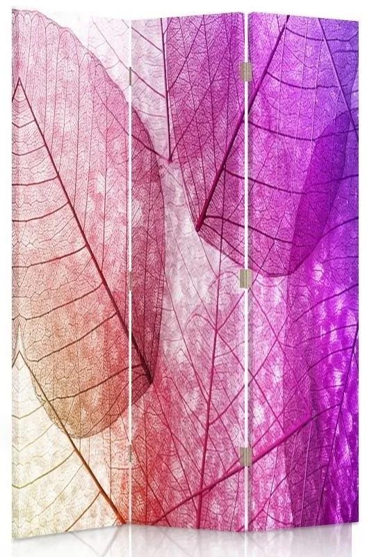 Ozdobný paraván Příroda listí - 110x170 cm, trojdielny, klasický paraván