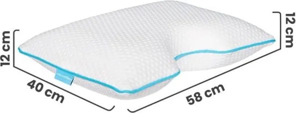 Anatomický vankúš s výplňou z pamäťovej peny 40x58 cm – Mila Home
