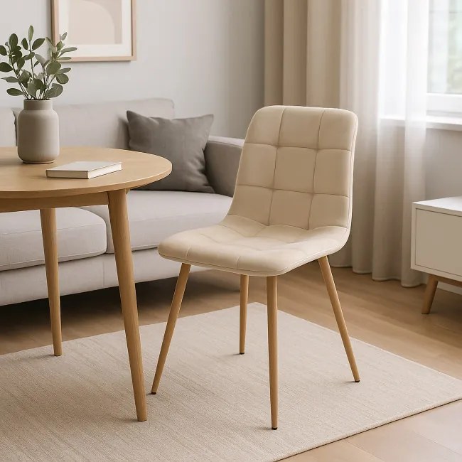 Jedálenská stolička MONTANA VELVET béžová