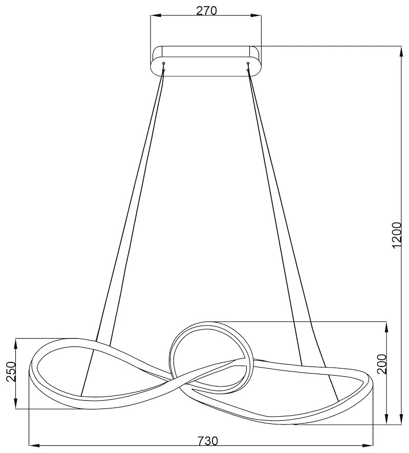 Závesné LED svietidlo Marco, 1x LED 42w, 4000k, b