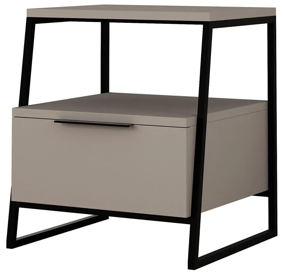 Nočný stolík ORI čierna/taupe