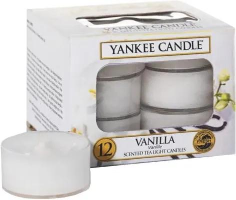 Sviečky čajové Yankee Candle Vanilka, 12 ks