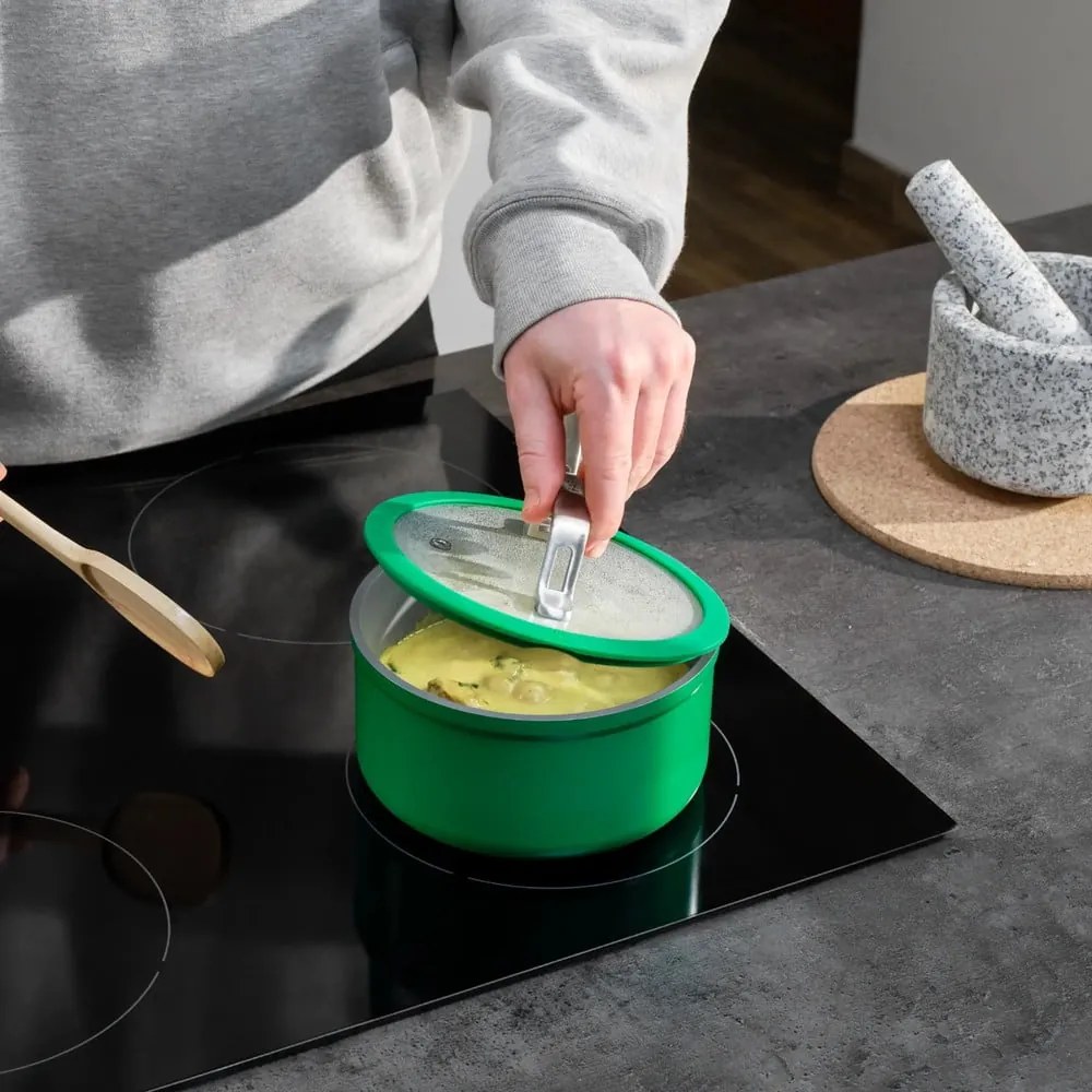 Hrniec s pokrievkou/s keramickým povrchom na indukčný varič 1,3 l Meda 3.0 – FABINI