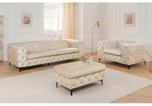 Sedacia súprava 42641 235cm Modern Barock Zamat Champagner  - Komfort-nábytok