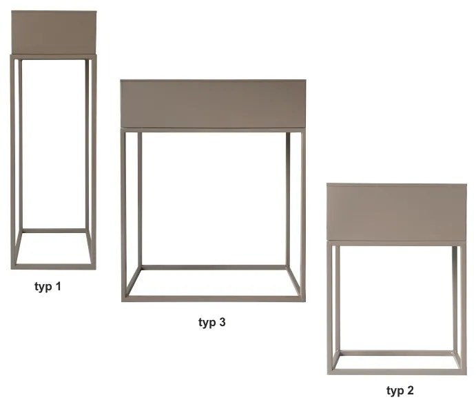 Kovový kvetináč Indize Typ 1 - svetlohnedá (taupe)