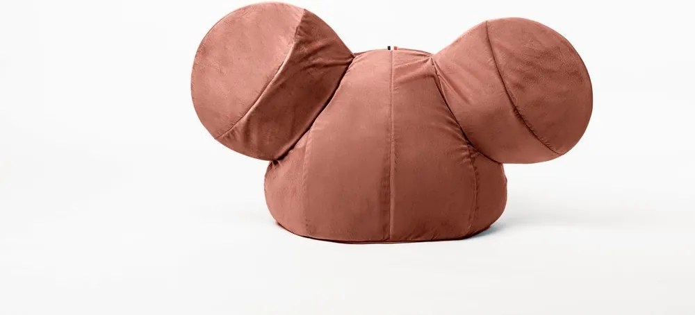 Červený zamatový detský sedací vak The Brooklyn Kids Ears