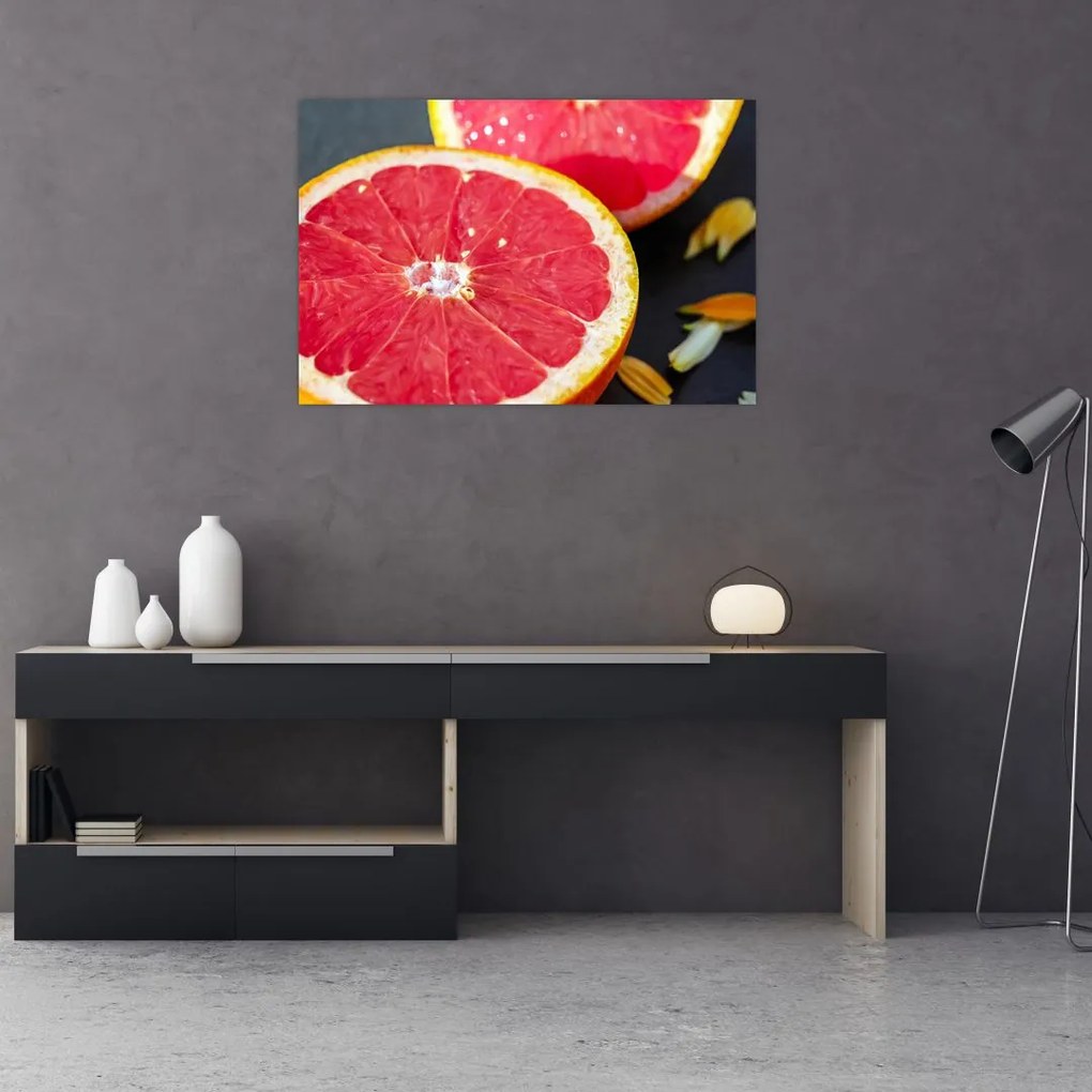 Obraz rozkrojených grapefruitov (90x60 cm)