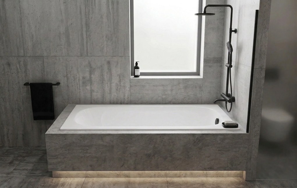 Erga Pureline-O, vaňa 1800x800x400 mm bez nožičiek, biela lesklá, ERG-V07-PURELINE-O-180x080-WH