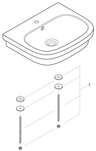 GROHE 39337000 - Umývadlo na dosku EURO CERAMIC 600 × 480 mm keramika/biela