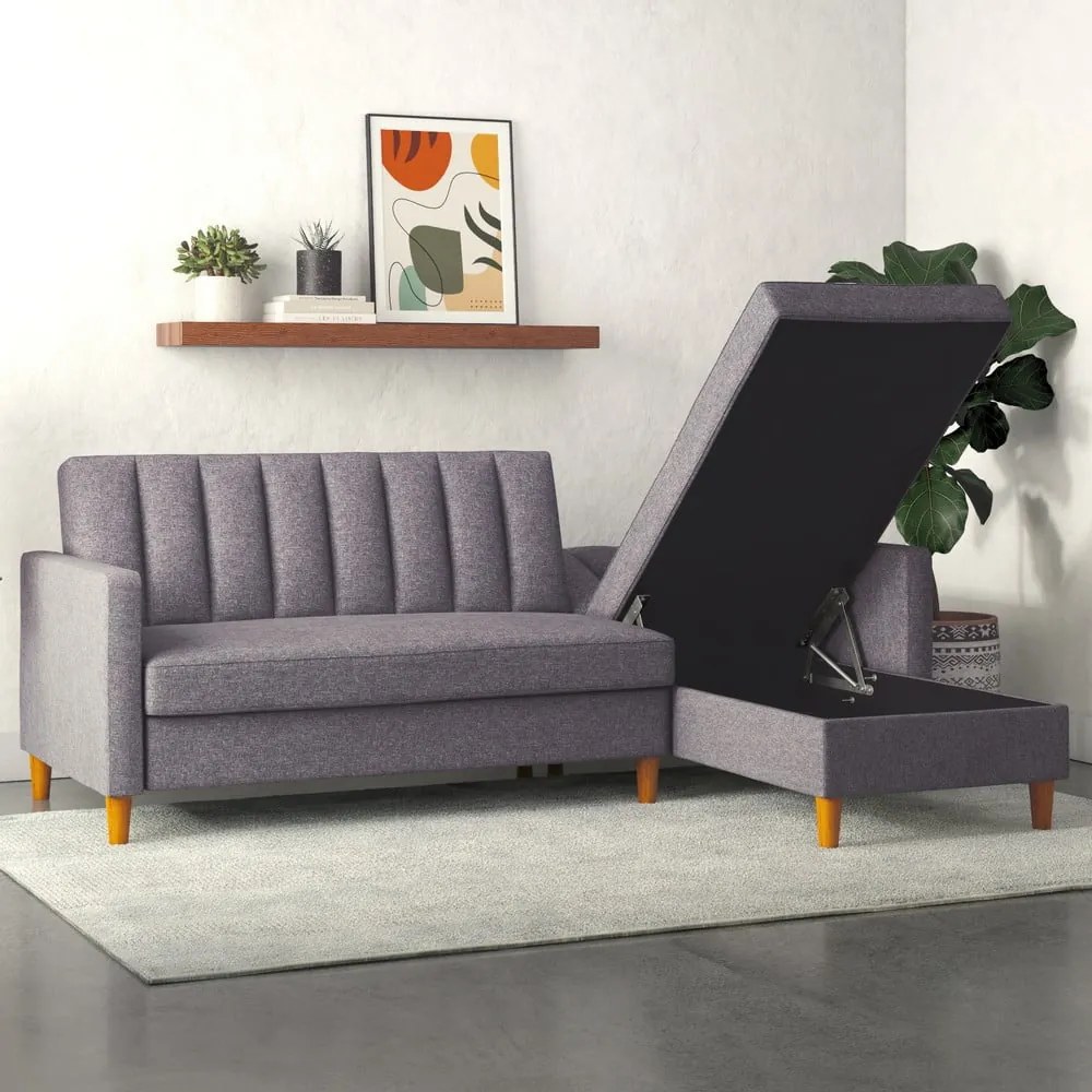 Sivá rozkladacia rohová pohovka Celine – Støraa