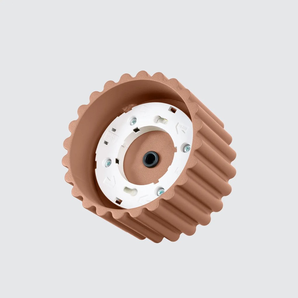 Stropné svietidlo Aura, 1x hnedé hliníkové tienidlo, (6 cm)