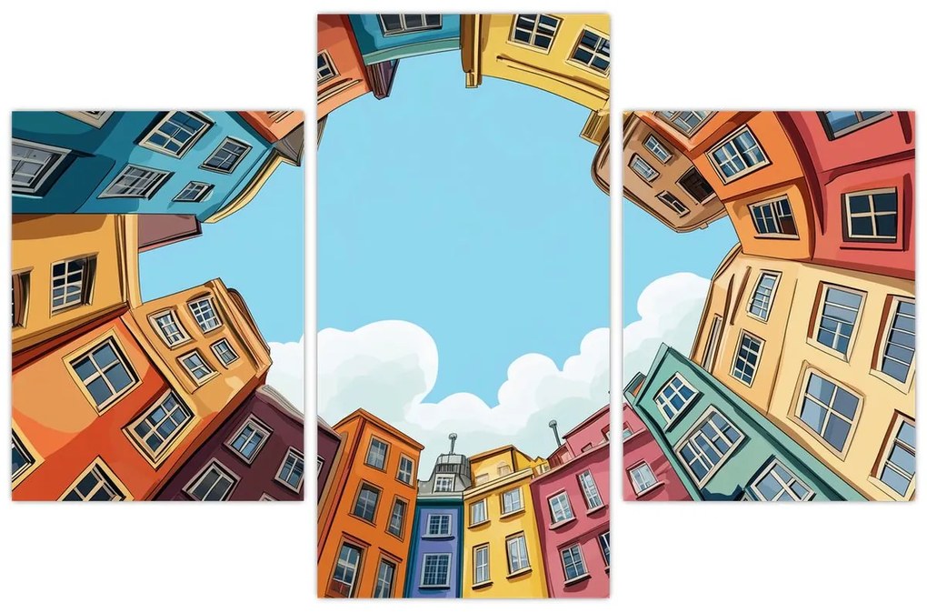 Obraz - Medzi domami (90x60 cm)