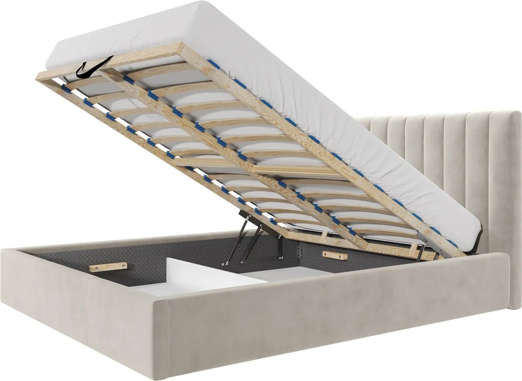 Čalúnená manželská posteľ Nowerins, Dostupné poťahy: Fresh 11, Rozmer postele: 200x200