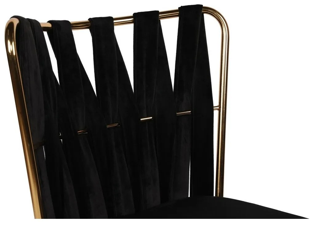 Sada jedálenských stoličiek Kusakli Black andGold, 2 ks, 2 ks