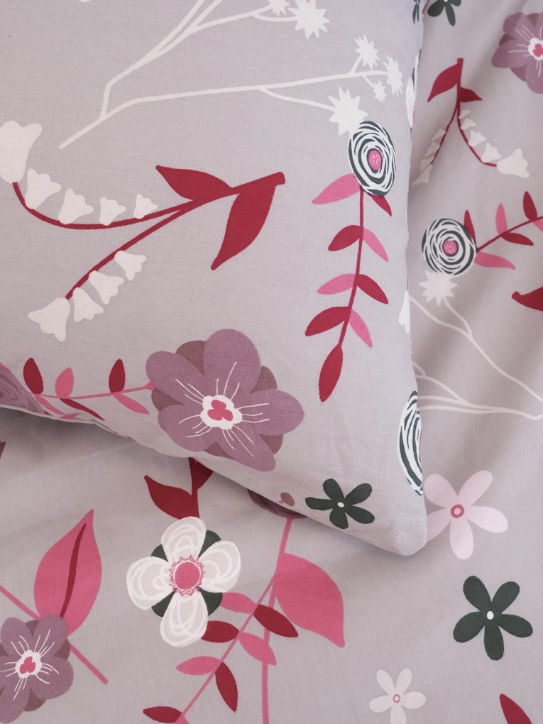 Bavlnená obliečka na vankúš Renforcé 50 × 70 cm - Dora šedá