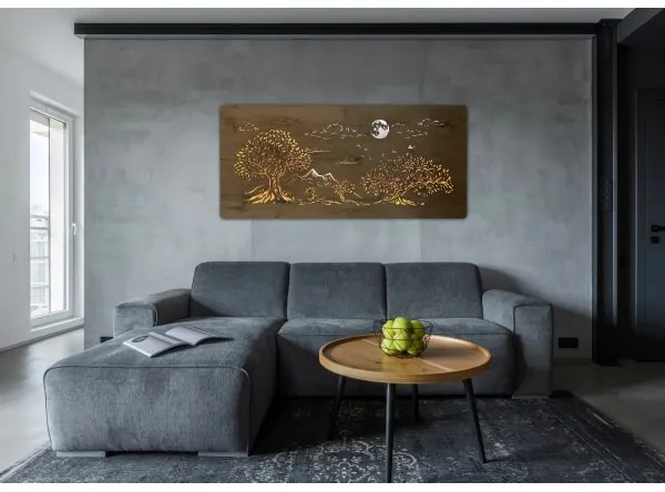 Li-Go 5478/DUB2 - LED stmievateľná nástenná dekorácia LED/24W/230V 130x60 cm dub