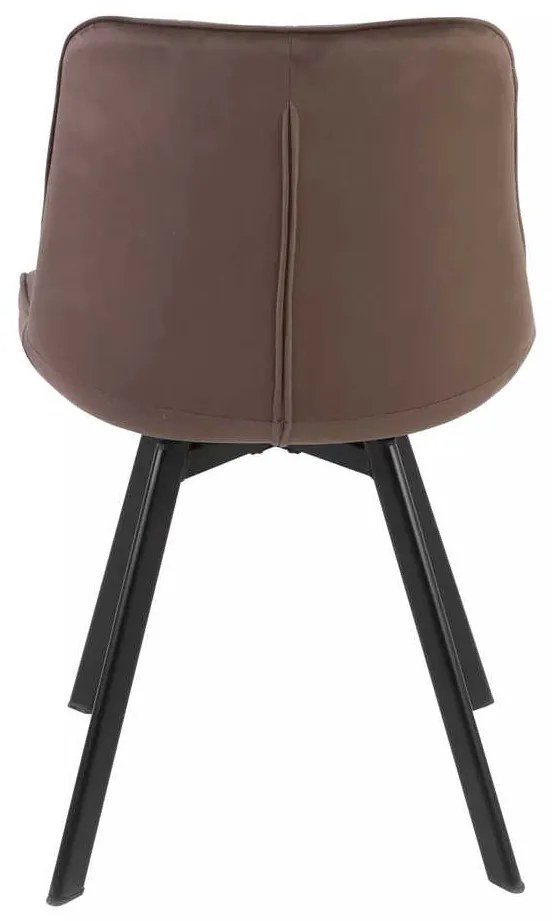 Jedálenská stolička Albons Velvet, hnedá