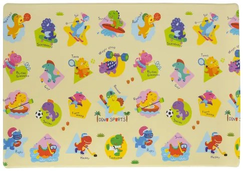 Koberce Breno Kusový koberec Dwinguler Športujúci dinosauri, viacfarebná,125 x 185 cm