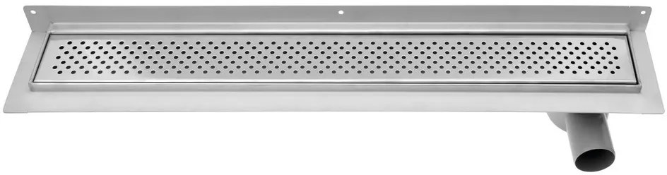 Aqualine Aqualine, KROKUS nerezový sprchový kanálik s roštom, k stene, 760x122x92 mm, 2715-80