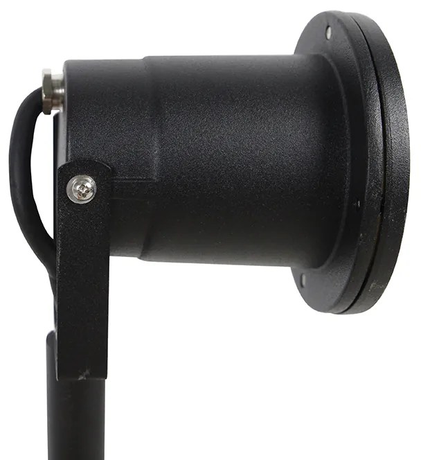 Bodové svetlo na kolík čierne nastaviteľné IP44 vrátane kábla a zástrčky - Basic