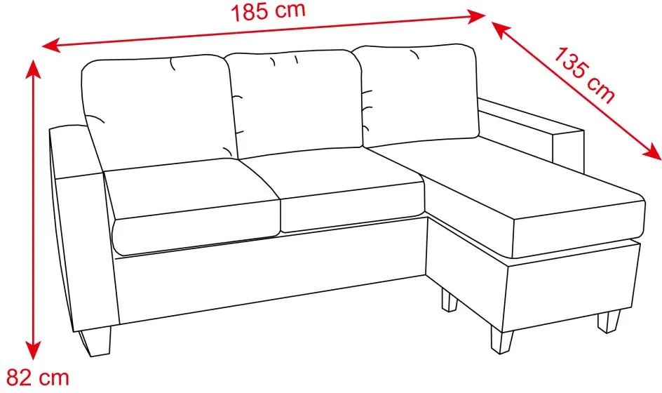 Rohová sedacia súprava Catini Arvika hnedá