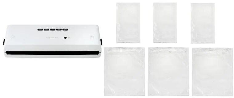 Silvercrest® Vákuovačka SV 130 A1, biela + Fóliové vrecká, 15 x 25 cm, 150 kusov + Fóliové vrecká, 25 x 30 cm, 75 kusov (800011375)