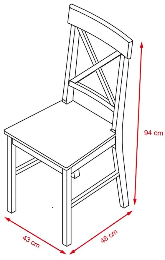 Jedálenský set 4x stolička + stôl Catini KAMPALI - Biela