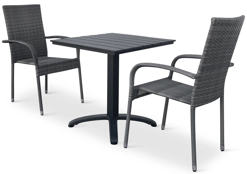 Balkónový set Ristorante + 2x ratanová stolička Paris PREMIUM