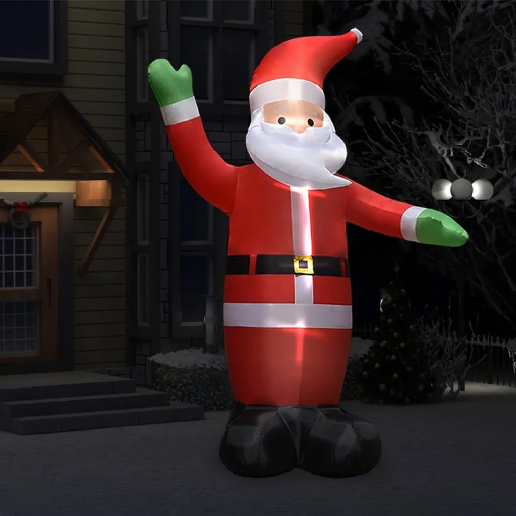 vidaXL Nafukovací Santa Claus s LED vianočná dekorácia IP44 3,6 m