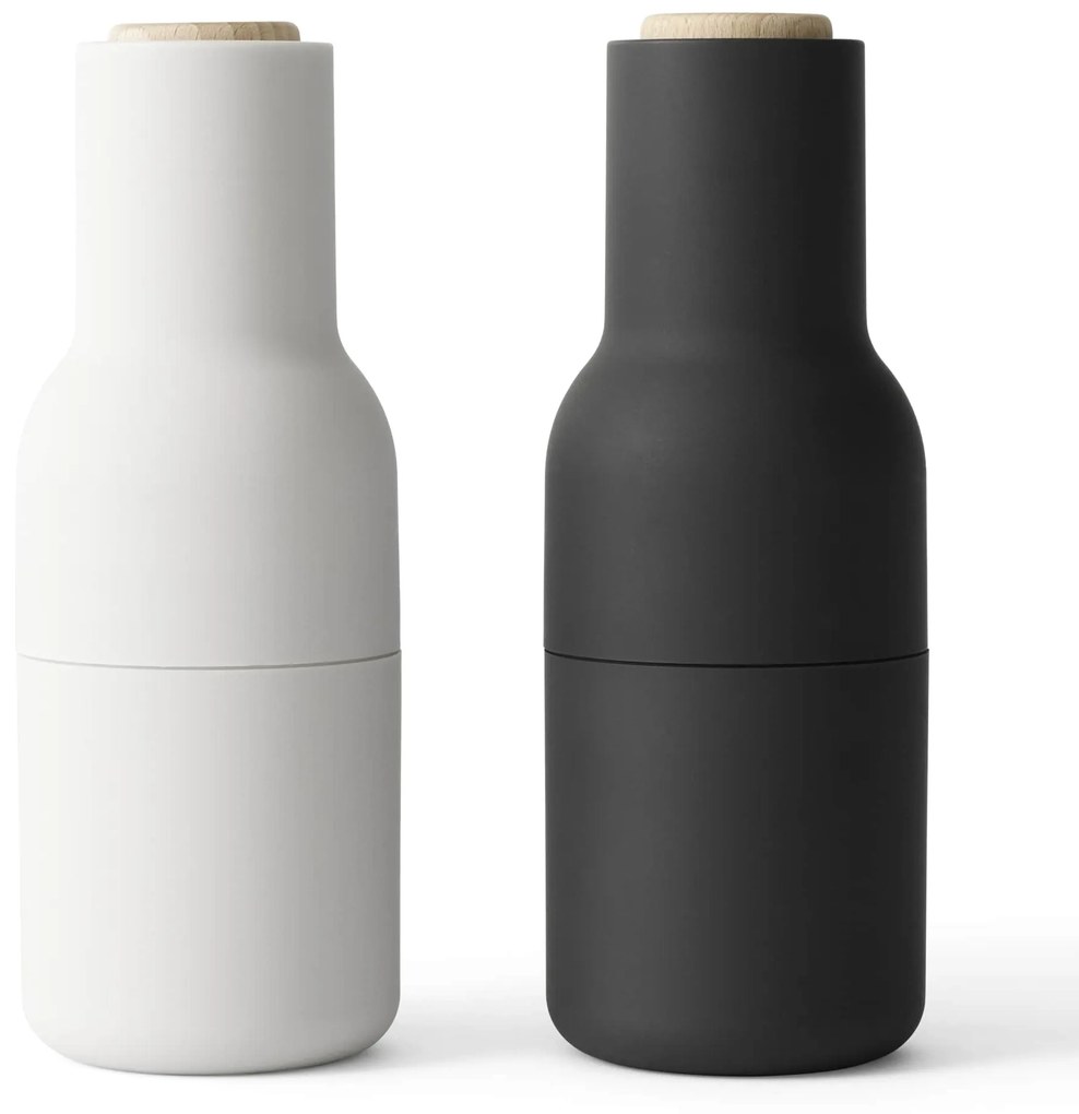 Audo Copenhagen Mlynček na soľ a korenie Bottle Ash/Carbon Beech – set 2 ks