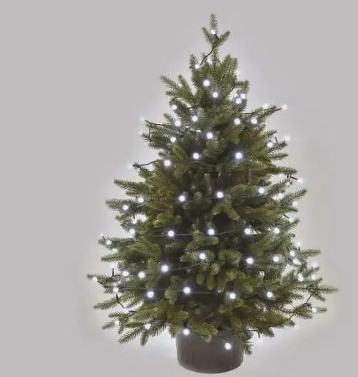 Vianočná reťaz LED 8 m, studená biela