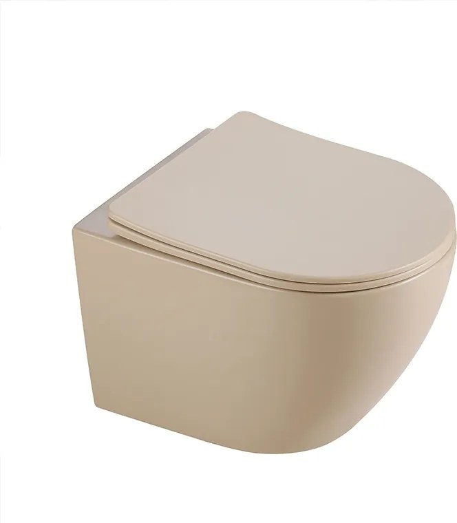 BPS-koupelny Závesná WC misa so SoftClose sedadlom FLOW CAP TR 03, cappucino
