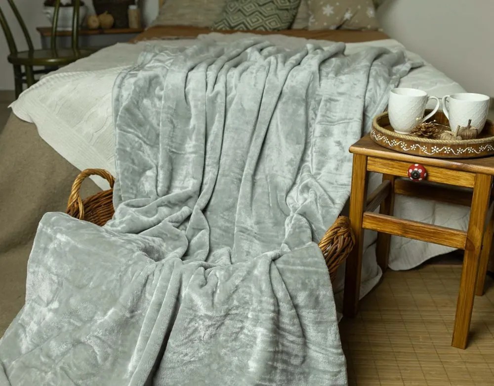 Polášek Deka MIKROFLANEL - Tmavošedá | 200 x 230 cm