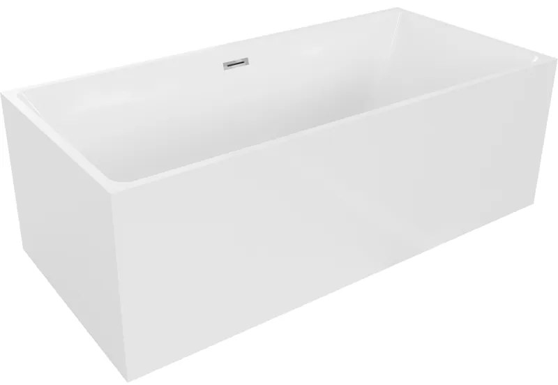 Mexen Nita, voľne stojaca vaňa 170 x 80 cm, biela, chrómový prepad, 52091708000-01