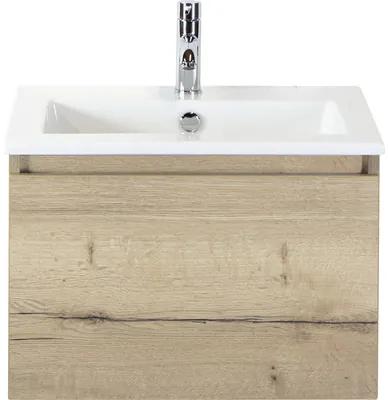 Kúpeľňový nábytkový set Sanox Frozen farba čela dub prírodný ŠxVxH 61 x 42 x 46 cm s keramickým umývadlom