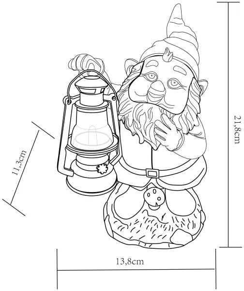 Globo 3314 - Vonkajšie solárne svietidlo SOLAR 1xLED/0,07W/2V trpaslík